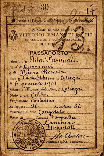 Passaporto italiano 1901